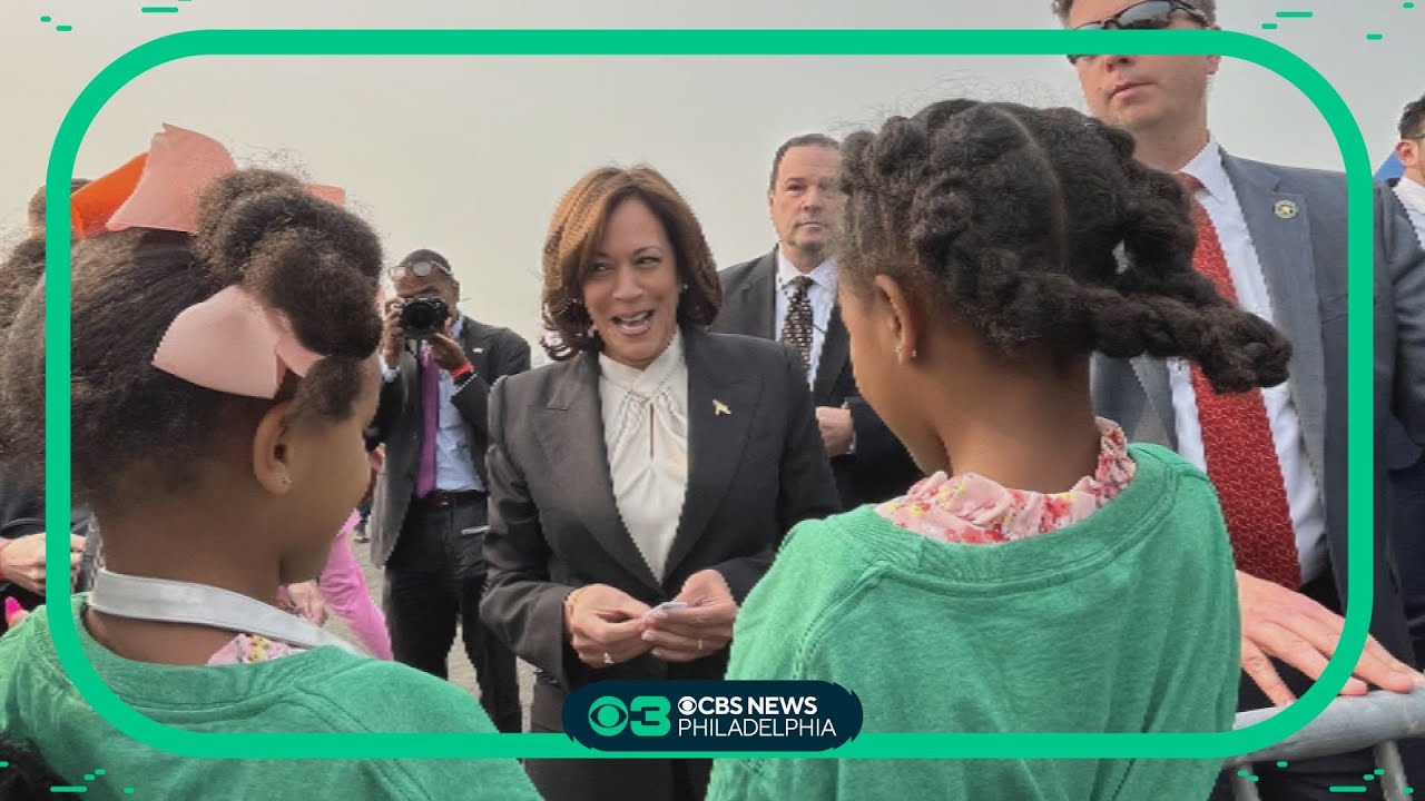 Young girls meet Vice President Harris during trip to Philadelphia